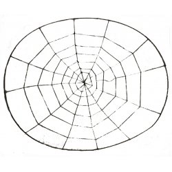 Wire Spider Web - 36" x 40" - Halloween Decoration