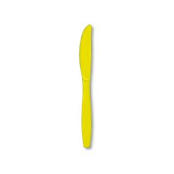 Solid Yellow Plastic Cutlery Knives - 24 Cnt.
