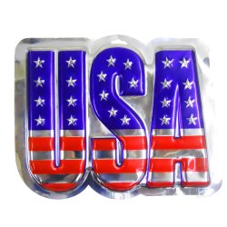 USA  Metallic Wall Plaque - 3 pack