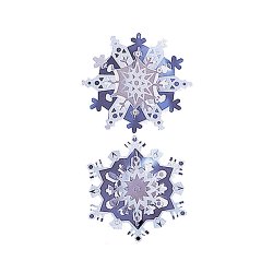 Snowflakes 3D Foil 4in Hanging Decoration 8ct