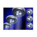 Self Adhesive LED Push Lights - 3 Pack