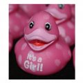 It's a Girl Mini Pink Polka Dot Rubber Duckies Rubber Duckies - 24p