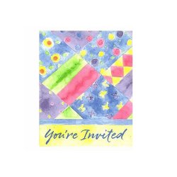 "You're Invited" Party Invitations - 16 Cnt. - Quilted