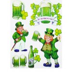 St. Patrick's Static Window Cling - Assorted Designs - 3 Pk