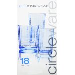 Circleware Windowpane Glassware Set 18pcs - Blue