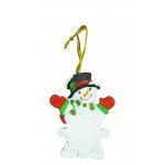 Resin Snowman Snowflake Ornament One Dozen