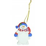 Resin Snowman Snowflake Ornament One Dozen