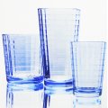 Circleware Windowpane Glassware Set 18pcs - Blue