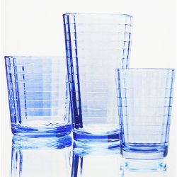 Circleware Windowpane Glassware Set 18pcs - Blue