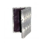 White Snake Skin Tri-Folding Leather Wallet
