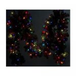 Bethlehem Lights 18-Foot Pre-Lit Indoor/Outdoor Frosted Garland Multicolor Lights Real Pine Cones