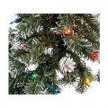 Bethlehem Lights 18-Foot Pre-Lit Indoor/Outdoor Frosted Garland Multicolor Lights Real Pine Cones