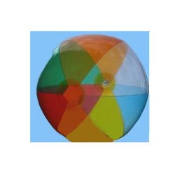 Multicolor Transparent Inflatable 16" Beach Balls - 12 Pack