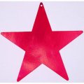Red Star 12" Cutout - 1 Dozen Red Foil Cardboard Star Cutouts