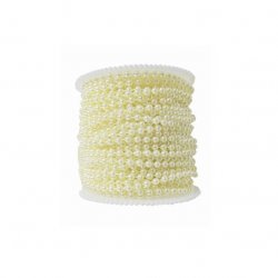 Bead String - 100ft. Spool of Pearl White Beads