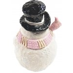 Glitter Ceramic Snowman Cookie Jar
