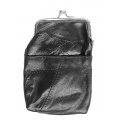 Classic Leather Cigarette Purse with Lighter Holder (Black) (For Kings And 100's)