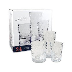 ICON 24pc. Windowpane Glassware Set
