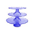 Circleware Maison 3pc Footed Cake Tray - Blue