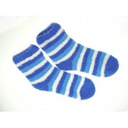Fuzzy Socks - Striped Assorted Colors - 6 Pack