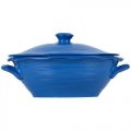 CorningWare Casual Collections 2-Quart Oval Casserole Dish- Blue and White Finish