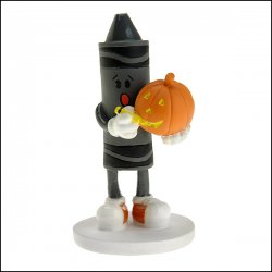 Crayola Grey October Happy Halloween Jack-O-Lantern Crayon Figurine