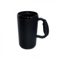 Colored Plastic Mugs - Black - Set of 6