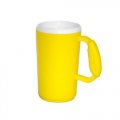 Colored Plastic Mugs - Yellow - Set of 6