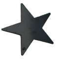 Black Star 12" Cutout - 1 Dozen Black Foil Cardboard Star Cutouts