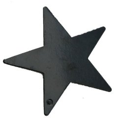 Black Star 12" Cutout - 1 Dozen Black Foil Cardboard Star Cutouts