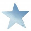 Silver Star 12" Cutout - 1 Dozen Silver Foil Cardboard Star Cutouts