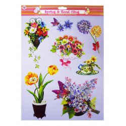 Spring Wall Clings - Floral 2pk