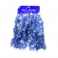 Blue and Silver 15'ft. Tinsel and Snowflake Garland