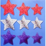 Red White and Blue Foil Stars - 9 pc set