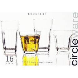 Circleware Rockford Drinkware Set - 16pc. Glass Set