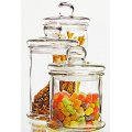 Circleware Kitchen Canister Set - 3pc. Glass Jar Set