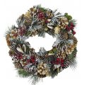 Frosted Christmas Wreath - 12" Holiday Decoration