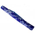 Straw Mat w/ Navy Blue Hawaii Flower Cover