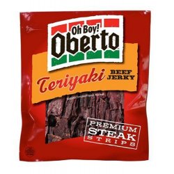 Oh Boy! Oberto Teriyaki Beef Jerky, 3.25-Ounce Bags (Pack of 4)