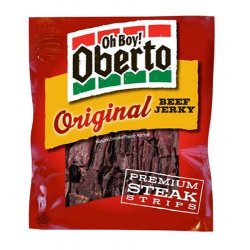 Oh Boy! Oberto Beef Jerky – Original 2 Bags - Each bag is 3.25oz.