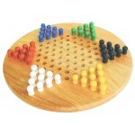 Two In One Wooden Gameboard - Tic Tac Toe and Chinese Checkers
