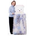 Giant Gift Bag - Jumbo Metallic Silver Gift Wrap Bag w/ Tag