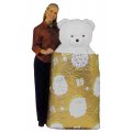 Giant Gift Bag - Jumbo Metallic Gold Gift Wrap Bag w/ Tag