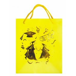 Graduation Gift Bags - Yellow Dozen (12)