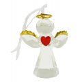Christmas Tree Ornament - 3" Glass Angel Heart Ornament