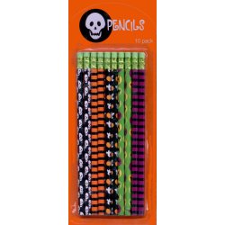 Halloween Pencils - Assortment of 10 Pencils