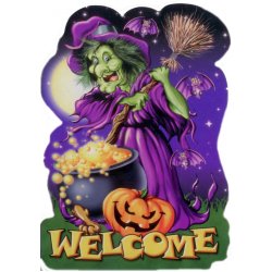 Halloween Party Invitations w/ Envelopes - "Witches Welcome" - 8 Pack