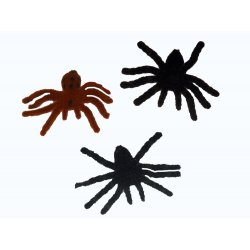 Giant 8" Furry Spider - 3 Pack - Realistic Color Assortment
