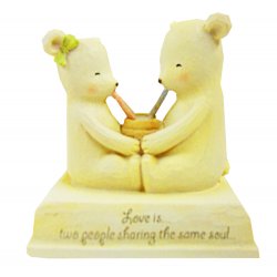 HeartString Teddies - In Love Musical Figurine