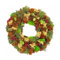 Decorative Wreath - 12.5" Holiday Wreath Green